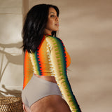 Recycled long-sleeve crop top - Objet D'Art