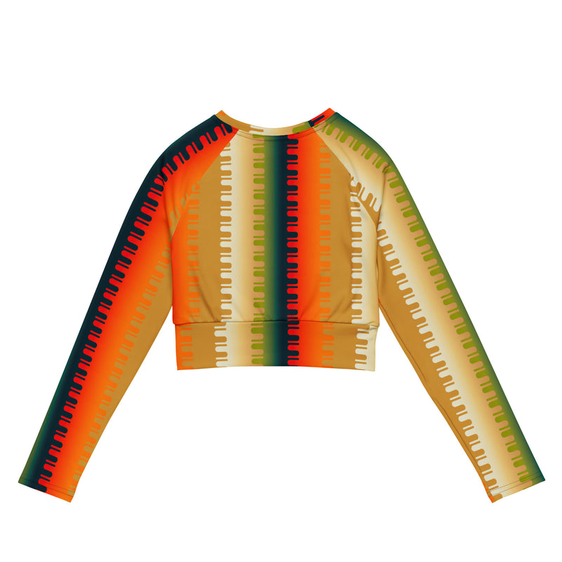 Recycled long-sleeve crop top - Objet D'Art