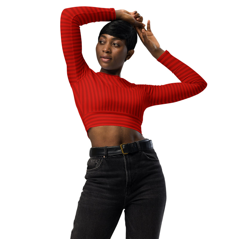 Recycled long-sleeve crop top - Objet D'Art