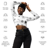 Da Vinci Collage Recycled long-sleeve crop top - Objet D'Art