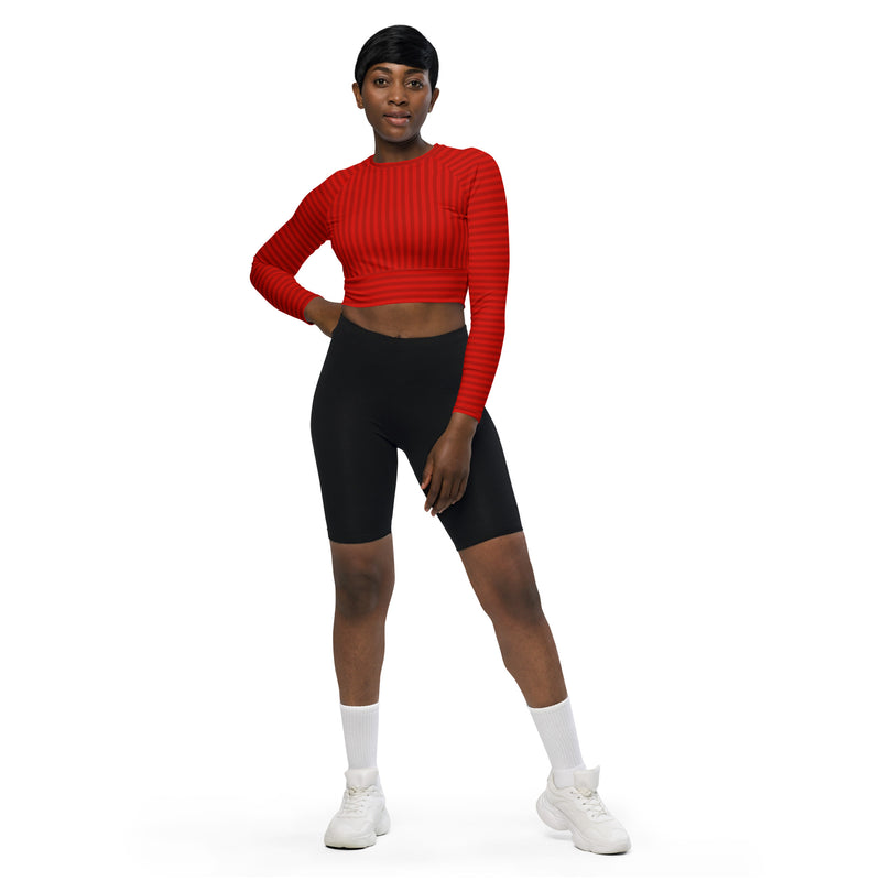 Recycled long-sleeve crop top - Objet D'Art