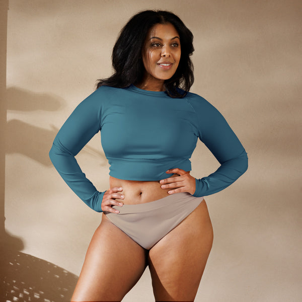 Recycled long-sleeve crop top - Objet D'Art