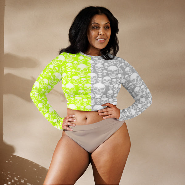 Recycled long-sleeve crop top - Objet D'Art