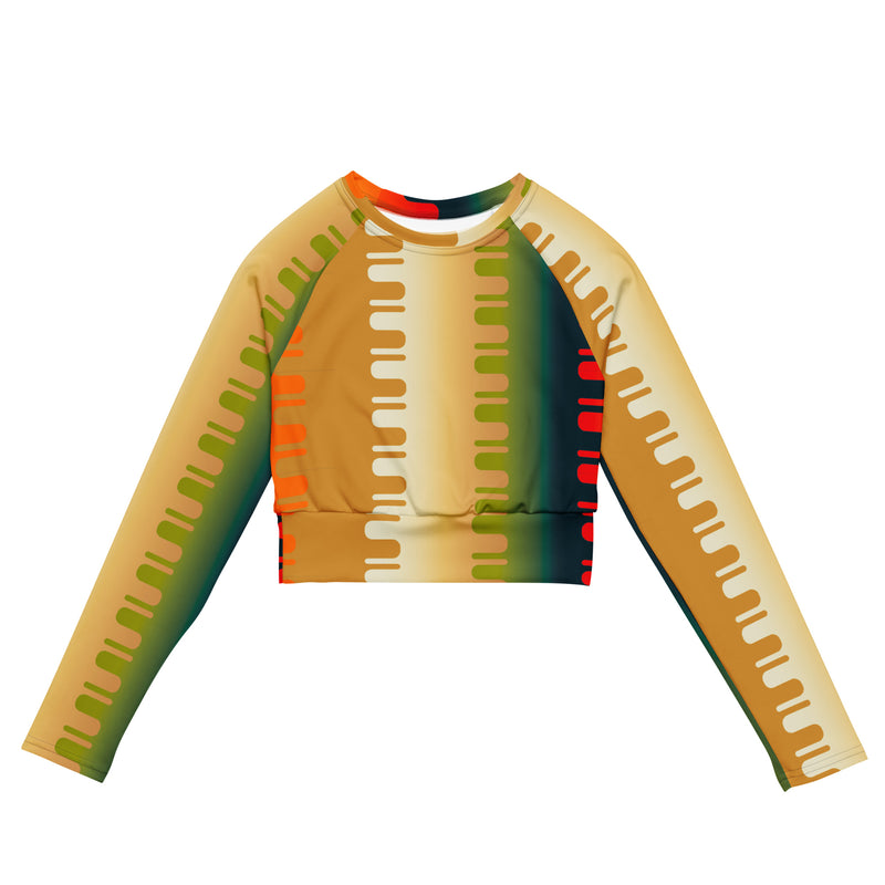 Recycled long-sleeve crop top - Objet D'Art