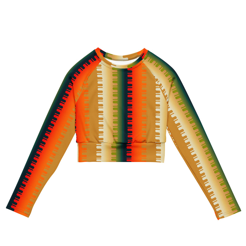 Recycled long-sleeve crop top - Objet D'Art