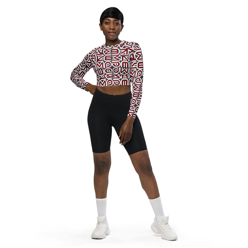 Kemp Recycled long-sleeve crop top
