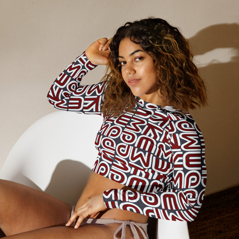 Kemp Recycled long-sleeve crop top