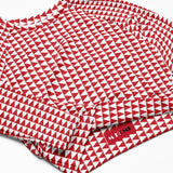 Red Wave Recycled long-sleeve crop top - Objet D'Art