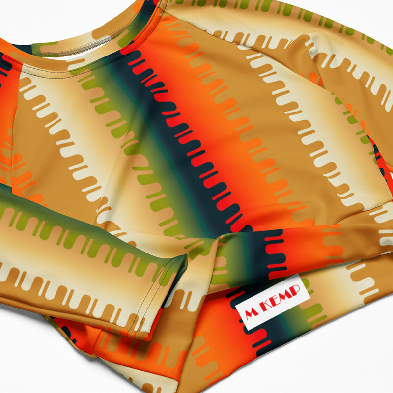 Recycled long-sleeve crop top - Objet D'Art