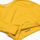 Yellow Rose Colored Recycled long-sleeve crop top