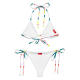 All-over print recycled string bikini - Objet D'Art