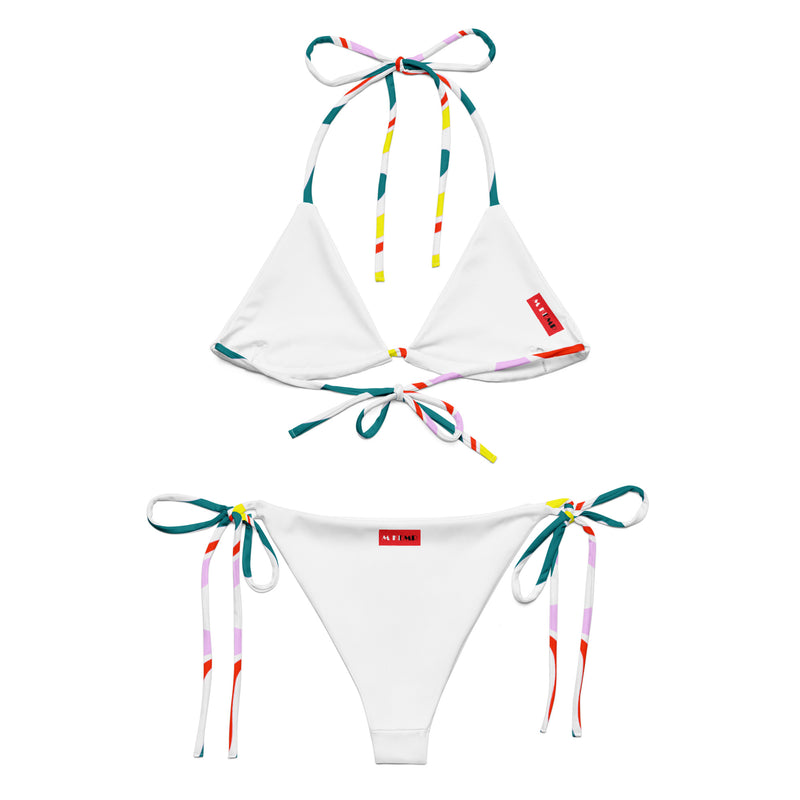 All-over print recycled string bikini - Objet D'Art