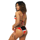 All-over print recycled string bikini - Objet D'Art