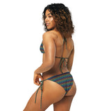 All-over print recycled string bikini - Objet D'Art