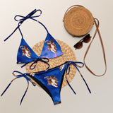 All-over print recycled string bikini - Objet D'Art