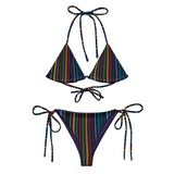 All-over print recycled string bikini - Objet D'Art
