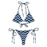 All-over print recycled string bikini - Objet D'Art