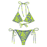 All-over print recycled string bikini - Objet D'Art