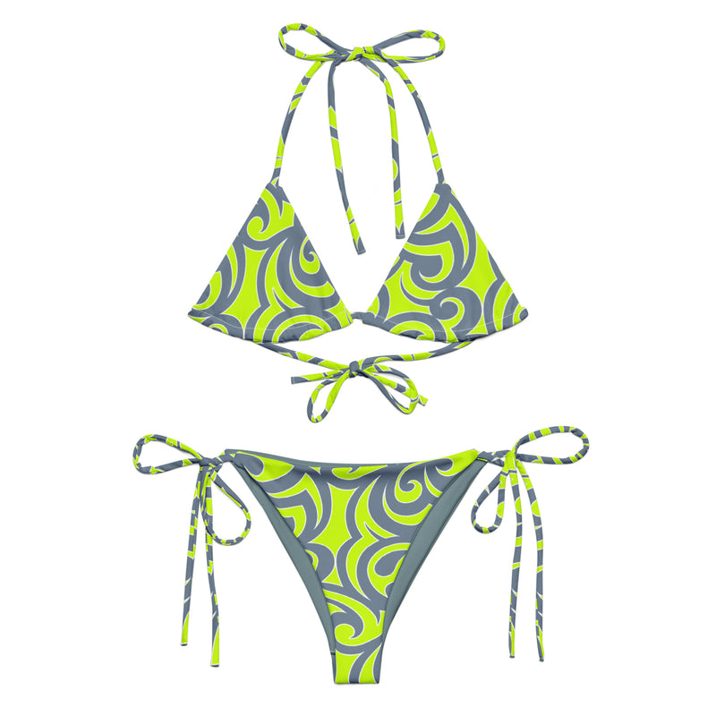 All-over print recycled string bikini - Objet D'Art