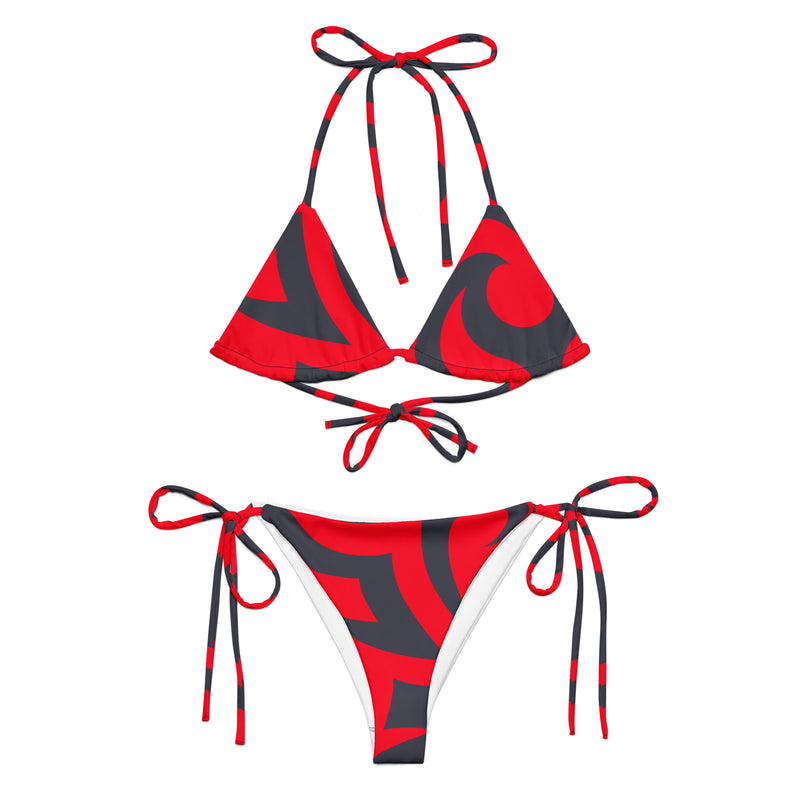 All-over print recycled string bikini - Objet D'Art