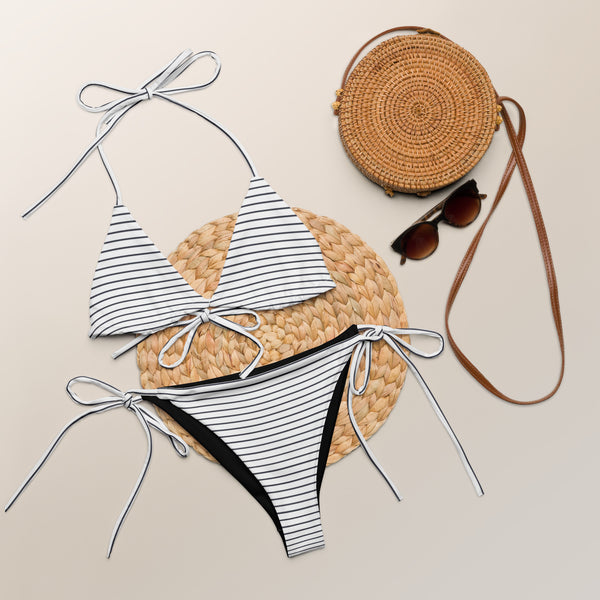 All-over print recycled string bikini - Objet D'Art
