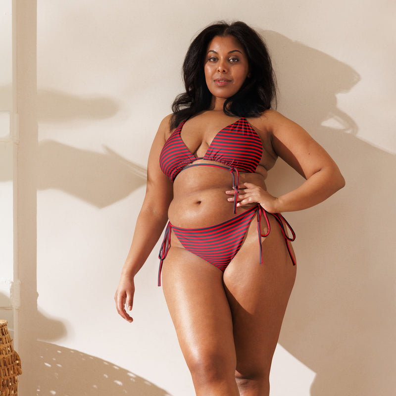 All-over print recycled string bikini - Objet D'Art
