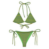 All-over print recycled string bikini - Objet D'Art