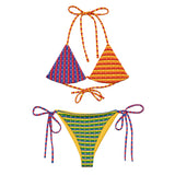 All-over print recycled string bikini - Objet D'Art