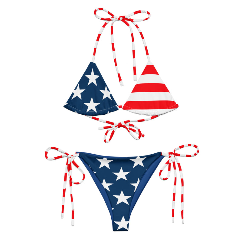 Americana recycled string bikini - Objet D'Art