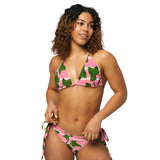 All-over print recycled string bikini - Objet D'Art