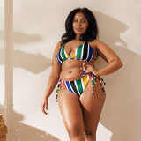 Rainbow Nation recycled string bikini - Objet D'Art