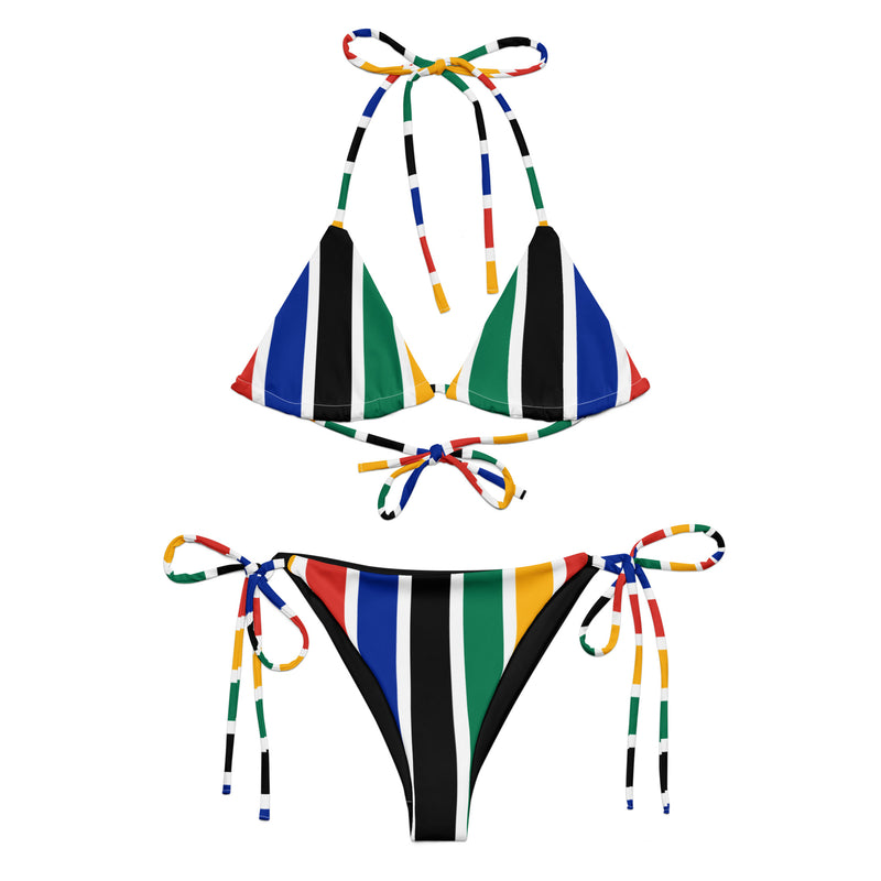 Rainbow Nation recycled string bikini - Objet D'Art