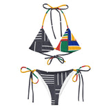Rainbow Nation recycled string bikini - Objet D'Art