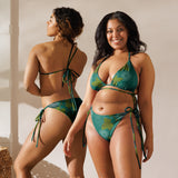 All-over print recycled string bikini - Objet D'Art