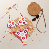 All-over print recycled string bikini - Objet D'Art