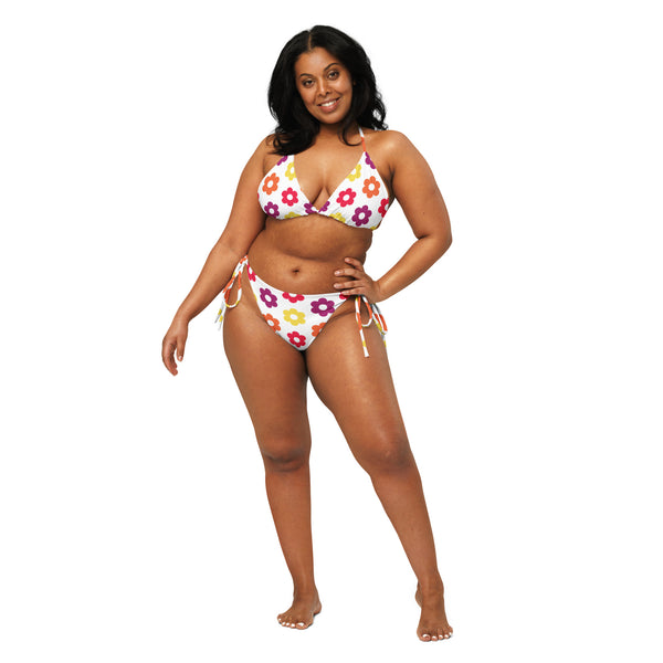 All-over print recycled string bikini - Objet D'Art