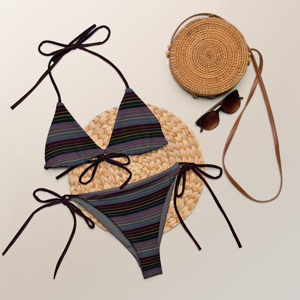 All-over print recycled string bikini - Objet D'Art