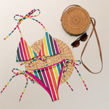 All-over print recycled string bikini - Objet D'Art