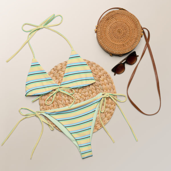 All-over print recycled string bikini - Objet D'Art