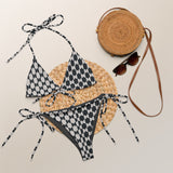 All-over print recycled string bikini - Objet D'Art