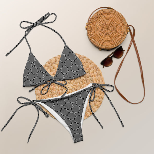 All-over print recycled string bikini - Objet D'Art