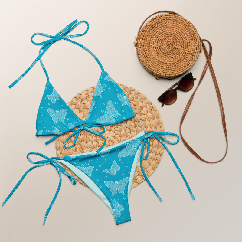 All-over print recycled string bikini - Objet D'Art