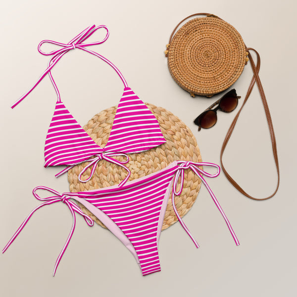 All-over print recycled string bikini - Objet D'Art