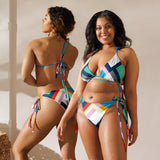All-over print recycled string bikini - Objet D'Art