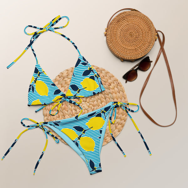 All-over print recycled string bikini - Objet D'Art