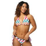 All-over print recycled string bikini - Objet D'Art