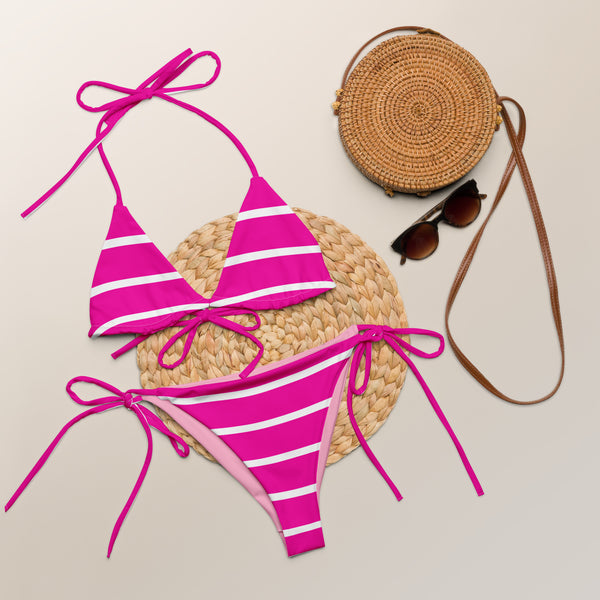 All-over print recycled string bikini - Objet D'Art