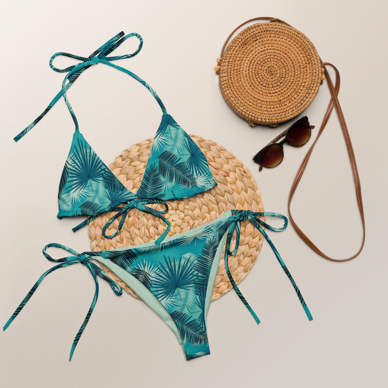 All-over print recycled string bikini - Objet D'Art