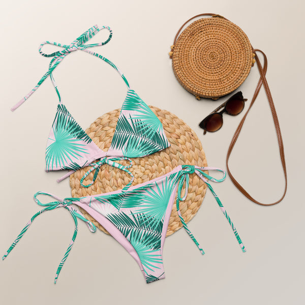 All-over print recycled string bikini - Objet D'Art