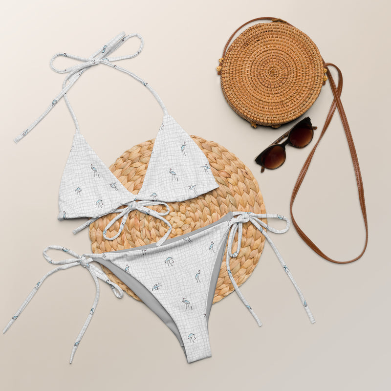 All-over print recycled string bikini - Objet D'Art